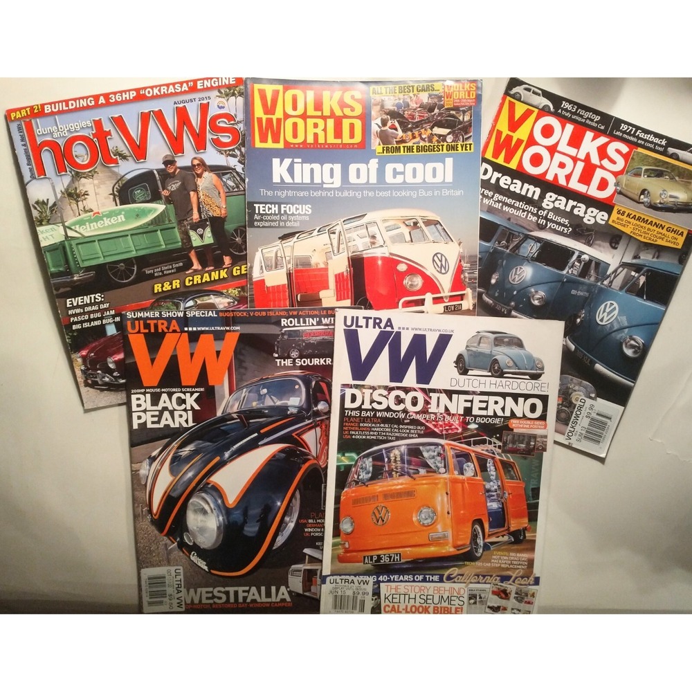 Volks World Ultra VW Hot VWs Magazine Lot Of 5 German Cars 2012-2015